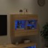 Mueble TV de pared con luces LED roble Sonoma 78,5x30x60,5