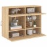 Mueble TV de pared con luces LED roble Sonoma 78,5x30x60,5