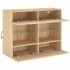 Mueble TV de pared con luces LED roble Sonoma 78,5x30x60,5