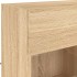 Mueble TV de pared con luces LED roble Sonoma 78,5x30x60,5