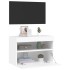 Mueble de TV de pared con luces LED blanco 60x30x40