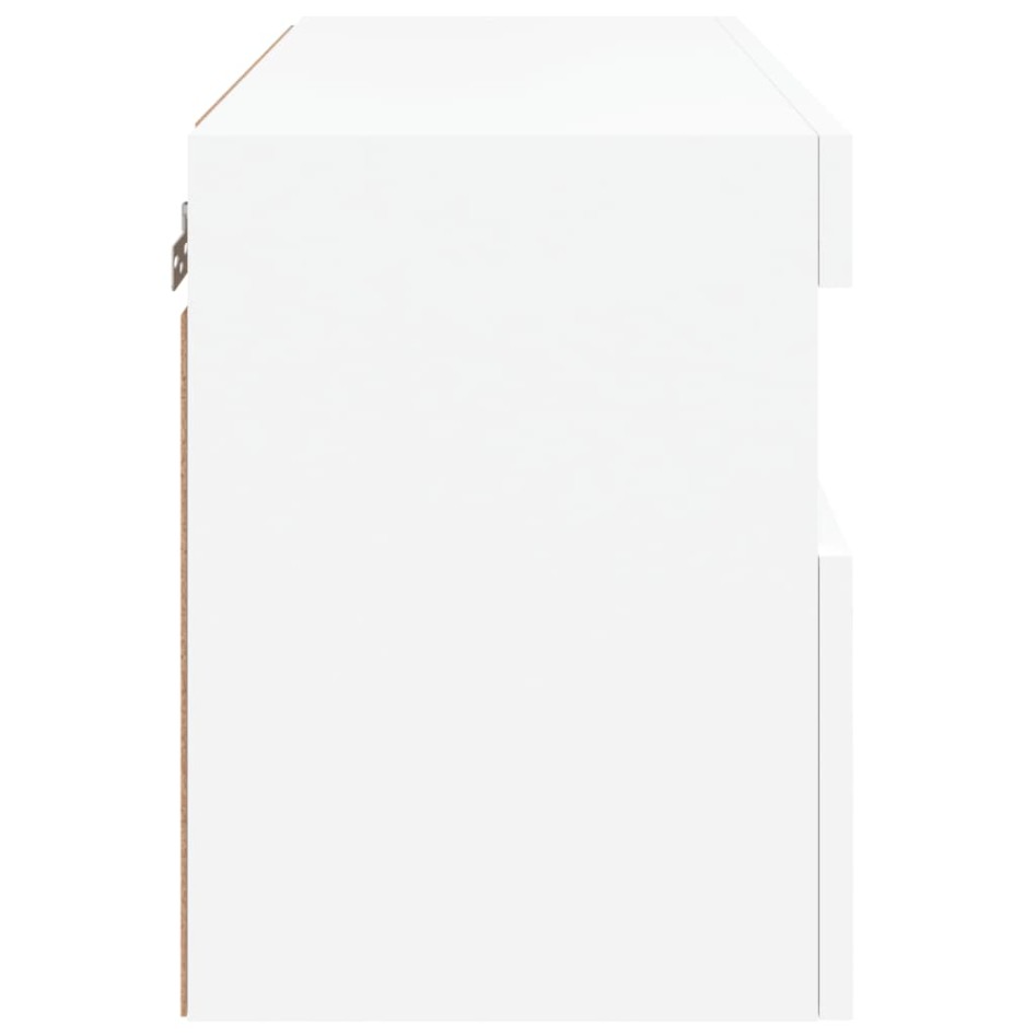 Mueble de TV de pared con luces LED blanco 60x30x40