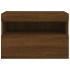 Mueble de TV de pared con luces LED roble marrón 60x30x40