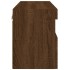 Mueble de TV de pared con luces LED roble marrón 60x30x40