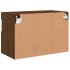 Mueble de TV de pared con luces LED roble marrón 60x30x40