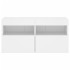 Mueble de TV de pared con luces LED blanco 80x30x40