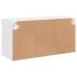 Mueble de TV de pared con luces LED blanco 80x30x40
