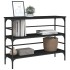 Mesa consola madera de ingeniería negro 100x32x75