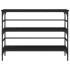 Mesa consola madera de ingeniería negro 100x32x75