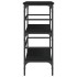 Mesa consola madera de ingeniería negro 100x32x75