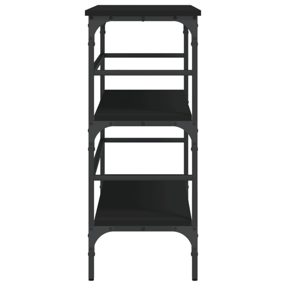 Mesa consola madera de ingeniería negro 100x32x75