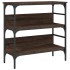 Mesa consola madera de ingeniería marrón roble 75x32x75