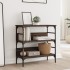 Mesa consola madera de ingeniería marrón roble 75x32x75