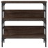 Mesa consola madera de ingeniería marrón roble 75x32x75
