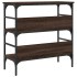 Mesa consola madera de ingeniería marrón roble 75x32x75