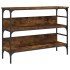 Mesa consola madera de ingeniería roble ahumado 100x32x75
