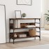 Mesa consola madera de ingeniería roble ahumado 100x32x75
