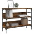 Mesa consola madera de ingeniería roble ahumado 100x32x75