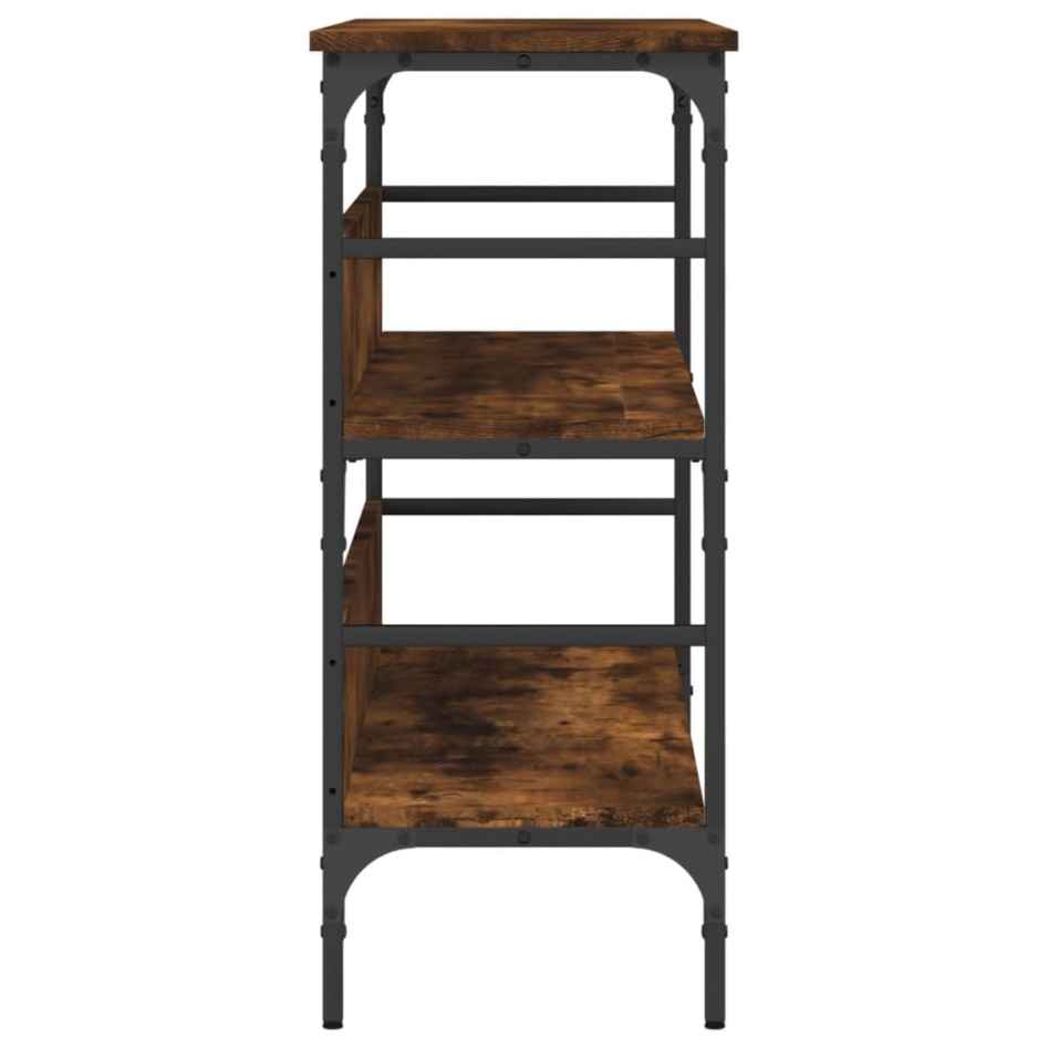 Mesa consola madera de ingeniería roble ahumado 100x32x75