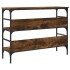Mesa consola madera de ingeniería roble ahumado 100x32x75