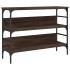 Mesa consola madera de ingeniería marrón roble 100x32x75
