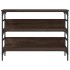 Mesa consola madera de ingeniería marrón roble 100x32x75