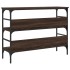 Mesa consola madera de ingeniería marrón roble 100x32x75