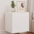 Muebles de TV de pared con luces LED 2 uds blanco 40,5x35x40