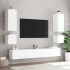 Muebles de TV de pared con luces LED 2 uds blanco 40,5x35x40