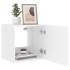 Muebles de TV de pared con luces LED 2 uds blanco 40,5x35x40