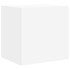 Muebles de TV de pared con luces LED 2 uds blanco 40,5x35x40