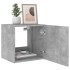 Muebles TV de pared luces LED 2 uds gris hormigón 40,5x35x40