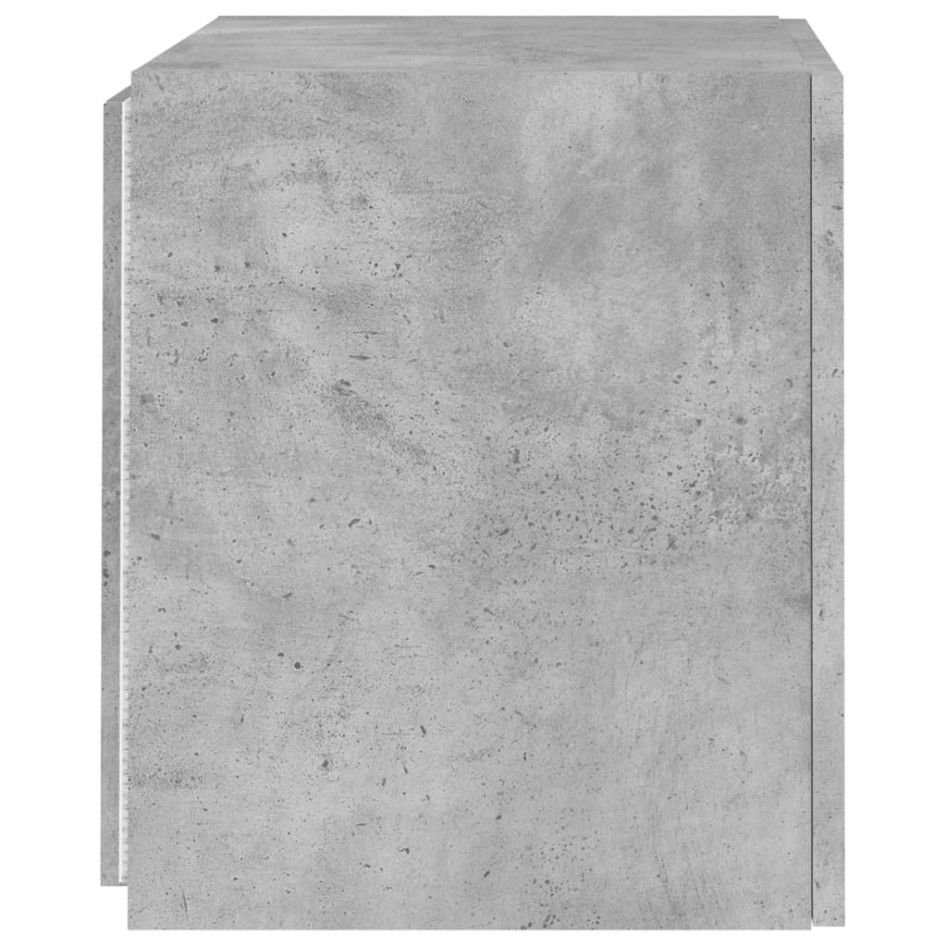 Muebles TV de pared luces LED 2 uds gris hormigón 40,5x35x40