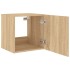 Muebles de TV pared luces LED 2 uds roble Sonoma 40,5x35x40