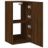 Mueble de TV de pared con luces LED marrón roble 40,5x35x80