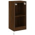 Mueble de TV de pared con luces LED marrón roble 40,5x35x80