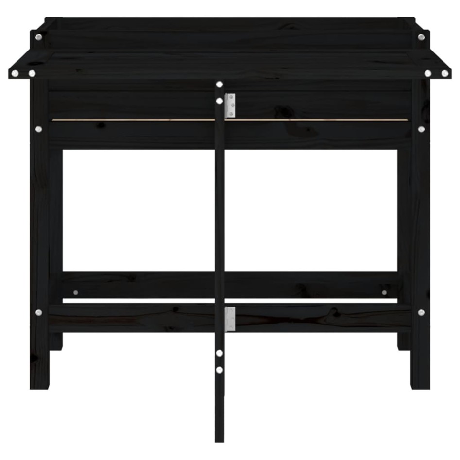 Jardinera con tapa plegable madera maciza de pino