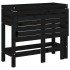 Jardinera con tapa plegable madera maciza de pino