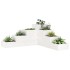 Jardinera 4 niveles madera maciza de pino blanca 80,5x79x36