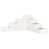 Jardinera 4 niveles madera maciza de pino blanca 80,5x79x36