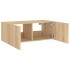 Mueble de TV de pared con luces LED roble Sonoma 80x35x31