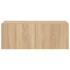Mueble de TV de pared con luces LED roble Sonoma 80x35x31