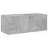 Mueble de TV de pared con luces LED gris hormigón 80x35x31