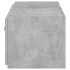 Mueble de TV de pared con luces LED gris hormigón 80x35x31