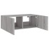 Mueble de TV de pared con luces LED gris Sonoma 80x35x31