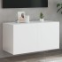 Mueble de TV de pared con luces LED blanco 80x35x41