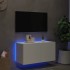 Mueble de TV de pared con luces LED blanco 80x35x41
