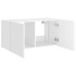 Mueble de TV de pared con luces LED blanco 80x35x41