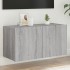 Mueble de TV de pared con luces LED gris Sonoma 80x35x41