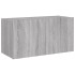 Mueble de TV de pared con luces LED gris Sonoma 80x35x41